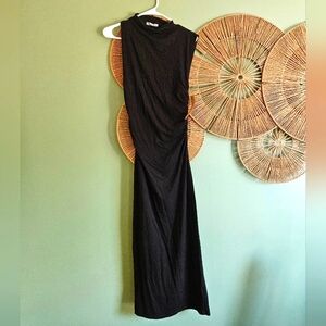 Reformation "Billy" Black Knit Mock Neck Sleeveless Bodycon Dress NWT